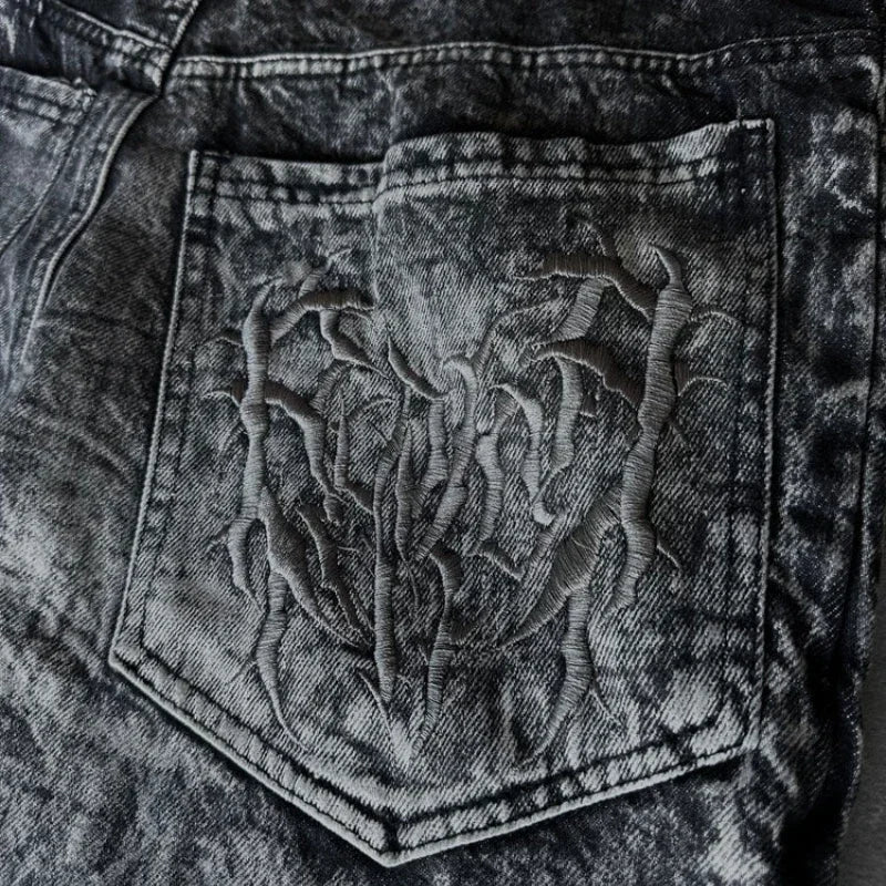 Y2K baggy spider pants